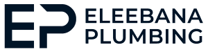Eleebana Plumbing Logo Navy Blue, Transparent Background